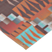 Nappe Turquoise Blue Rust Orange Rouge Brown Tribal Art (Angle)