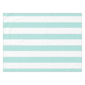 Nappe Turquoise clair et blanc Large Horizontal rayé (Devant (Horizontal))