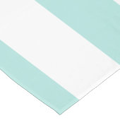 Nappe Turquoise clair et blanc Large Horizontal rayé (Angle)