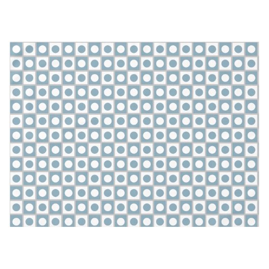 Nappe Turquoise et blanche Abstraite moderne (Devant (Horizontal))