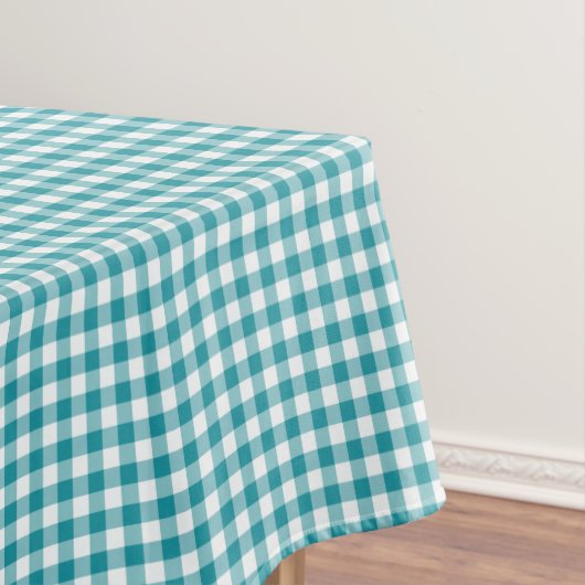 Nappe Turquoise et guingan blanc (In Situ)