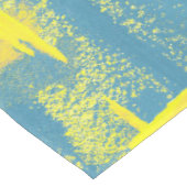 Nappe turquoise et jaune pour décoration intérieur (Angle)
