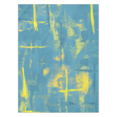 Nappe turquoise et jaune pour décoration intérieur (Devant)