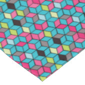 Nappe Turquoise et motif rose de cube (Angle)
