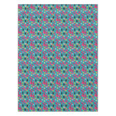 Nappe Turquoise et motif rose de cube (Devant)