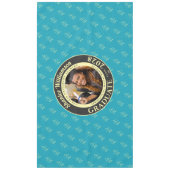 Nappe Turquoise Modern Graduation Photo Cap Pattern (Devant)