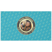 Nappe Turquoise Modern Graduation Photo Cap Pattern (Devant (Horizontal))