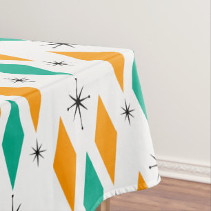 Nappe Turquoise moderne d'orange de diamants d'ère de l