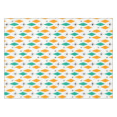 Nappe Turquoise moderne d'orange de diamants d'ère de la (Devant (Horizontal))