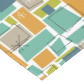 Nappe Turquoise Orange Green Carré Starburst Mid Mod (Angle)