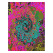 Nappe Turquoise Tripant Abstrait Rétro Tourbillon Liquid (Devant)
