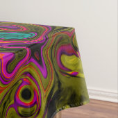 Nappe Turquoise Tripant Abstrait Rétro Tourbillon Liquid (In Situ)