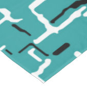 Nappe Turquoise vert noir blanc Motif moderne (Angle)