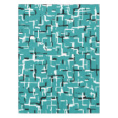 Nappe Turquoise vert noir blanc Motif moderne (Devant)
