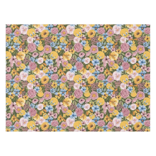 Nappe TWEETY™ Floral Embroidery Pattern (Devant (Horizontal))