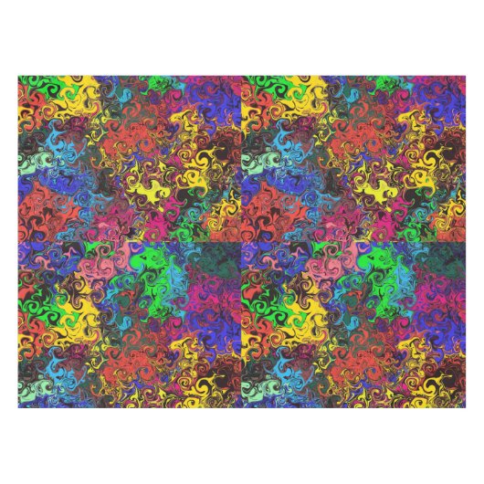 Nappe Twirlers colorés Abstraits / (Devant (Horizontal))