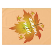 Nappe Typographie de l'humeur d'automne feuille d'érable (Devant (Horizontal))