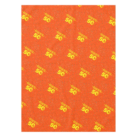 Nappe TYPOGRAPHIE JAUNE 50e anniversaire (Devant)