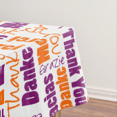 Nappe Typographie multilingue du Merci orange violet (In Situ)