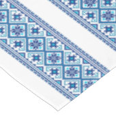 Nappe Ukrainian traditional vushuvanka folk pattern blue (Angle)