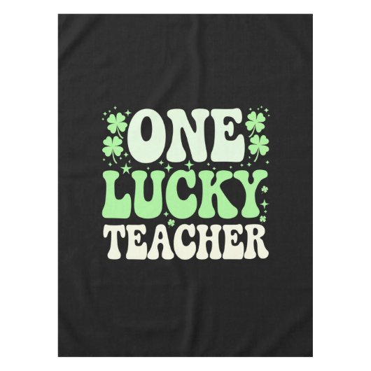 Nappe Un enseignant chanceux St patrick rétro Super ense (Devant)