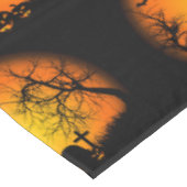Nappe Un joli cimetière d'Halloween d'Orange Noir (Angle)
