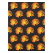 Nappe Un joli cimetière d'Halloween d'Orange Noir (Devant)