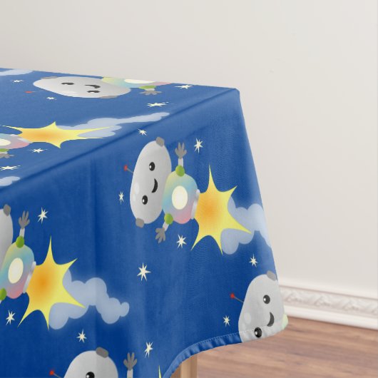 Nappe Un mignon robot volant dans l'espace dessin animé (In Situ)