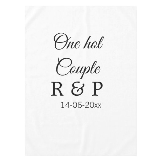 Nappe Un nom de couple d'ajout chaud date de texte de la (Devant)