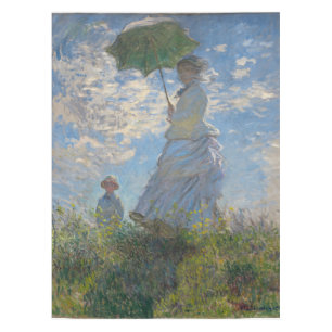 Nappe Une femme avec un parasol Paysage français