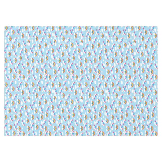 Nappe Unicorne fête d'anniversaire (Devant (Horizontal))