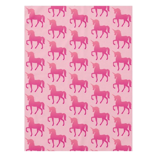Nappe Unicorne rose Tissu de table personnalisé (Devant)