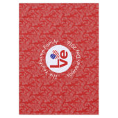 Nappe USA Flag Heart Red LOVE (Devant)