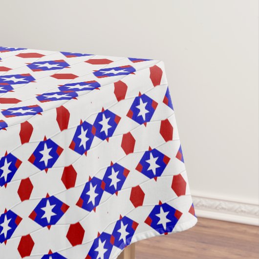 Nappe USA FLAG-TEABAG FOLDING S1-52x70 COTTON TABLECLOTH (In Situ)