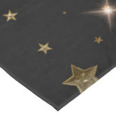 Nappe Vacances Black et Gold Faux Metal Christmas Stars (Angle)