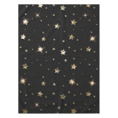 Nappe Vacances Black et Gold Faux Metal Christmas Stars (Devant)