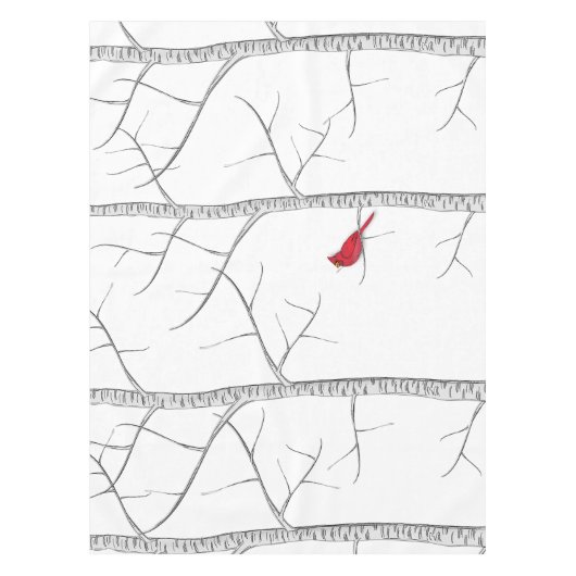 Nappe Vacances hiver simple Red Cardinal Birger Tree (Devant)