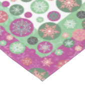 Nappe Vacances roses et vertes pourpres de flocons de (Angle)