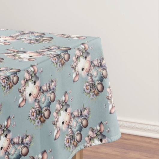 Nappe Vache Bébé mignonne Pastel dans les salons avec fl (In Situ)