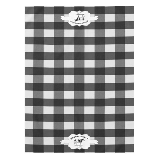 Nappe Vache de la ferme à plaid de Buffalo noir (Devant)