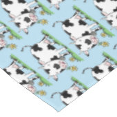 Nappe Vache mignonne en vert dessin animé sur le terrain (Angle)