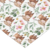 Nappe Vaches Highland et fleurs roses Motif Floral (Angle)