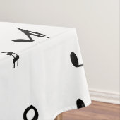 Nappe Vague élégante de clef triple noire et blanche (In Situ)