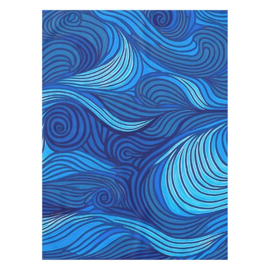 Nappe Vagues d'eau bleu turquoise Abstraite | (Devant)