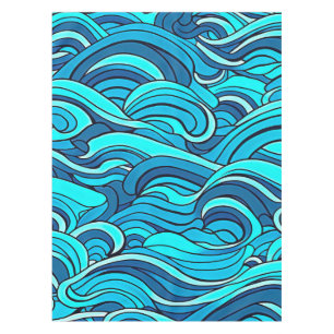Nappe Vagues d'eau bleu turquoise Abstraite