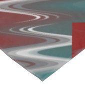 Nappe Vagues grises sur sarcelle bordeaux (Angle)