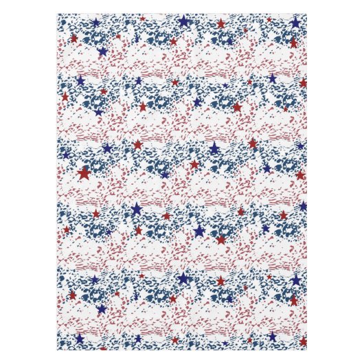 Nappe Vagues rouges blanches et bleues avec des étoiles (Devant)