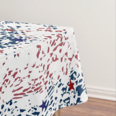 Nappe Vagues rouges blanches et bleues avec des étoiles (In Situ)