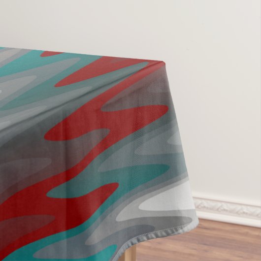 Nappe vagues turquoises de gris bordeaux (In Situ)