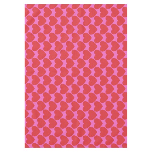 Nappe Valentine's Day Pink and Red Heart Pattern Party (Devant)